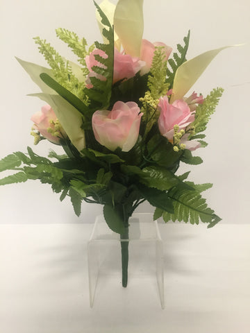 Light Pink Rose and Calla Lily Mixed Bush