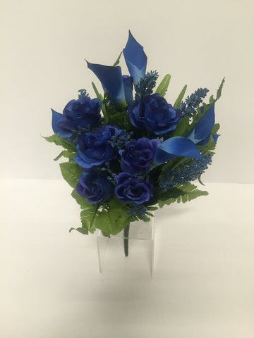 Blue Rose and Calla Lily Mixed Bush