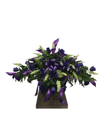 Purple Rose and Calla Lily Saddle